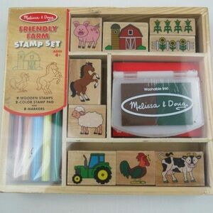 Melissa & Doug Wooden Stamp Activity Set new in sealed box